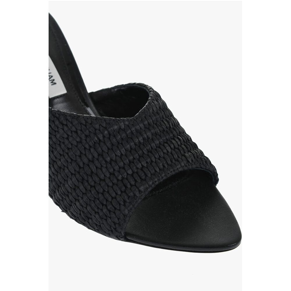 Victoria Beckham Raffia AVON Mules with Golden Detail 7,5cm