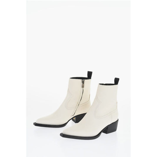 Golden Goose Leather Western Boots with Point Toe 5,5cm