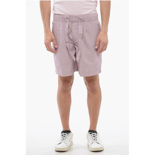 Birkenstock TEKLA Striped Cotton Shorts with Drawstring Waist
