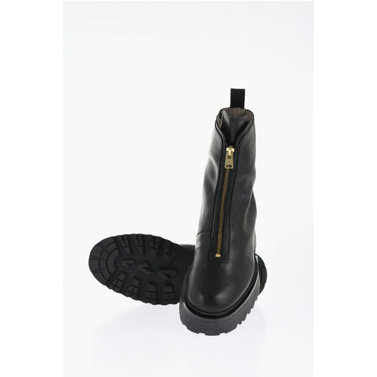 AllSaints Leather OPHELIA Booties with Frontal Zip