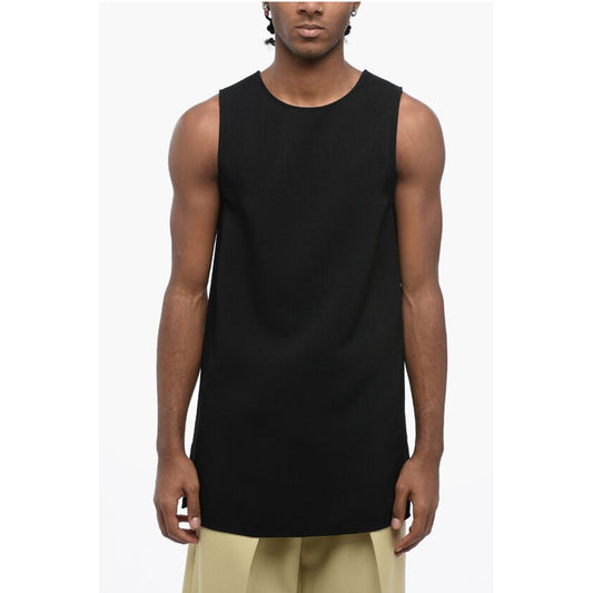 Jil Sander Back Zipped Viscose Tank Top