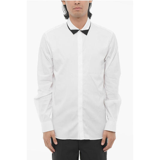 Neil Barrett Cotton Poplin Slim Fit Shirt with Double Collar