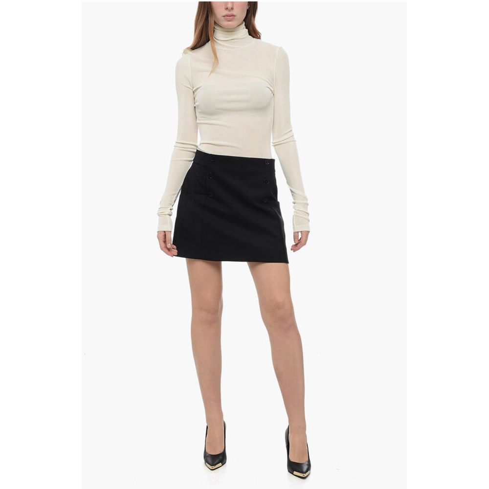 Parosh Wool LILIUXY Miniskirt with Decorative Buttons