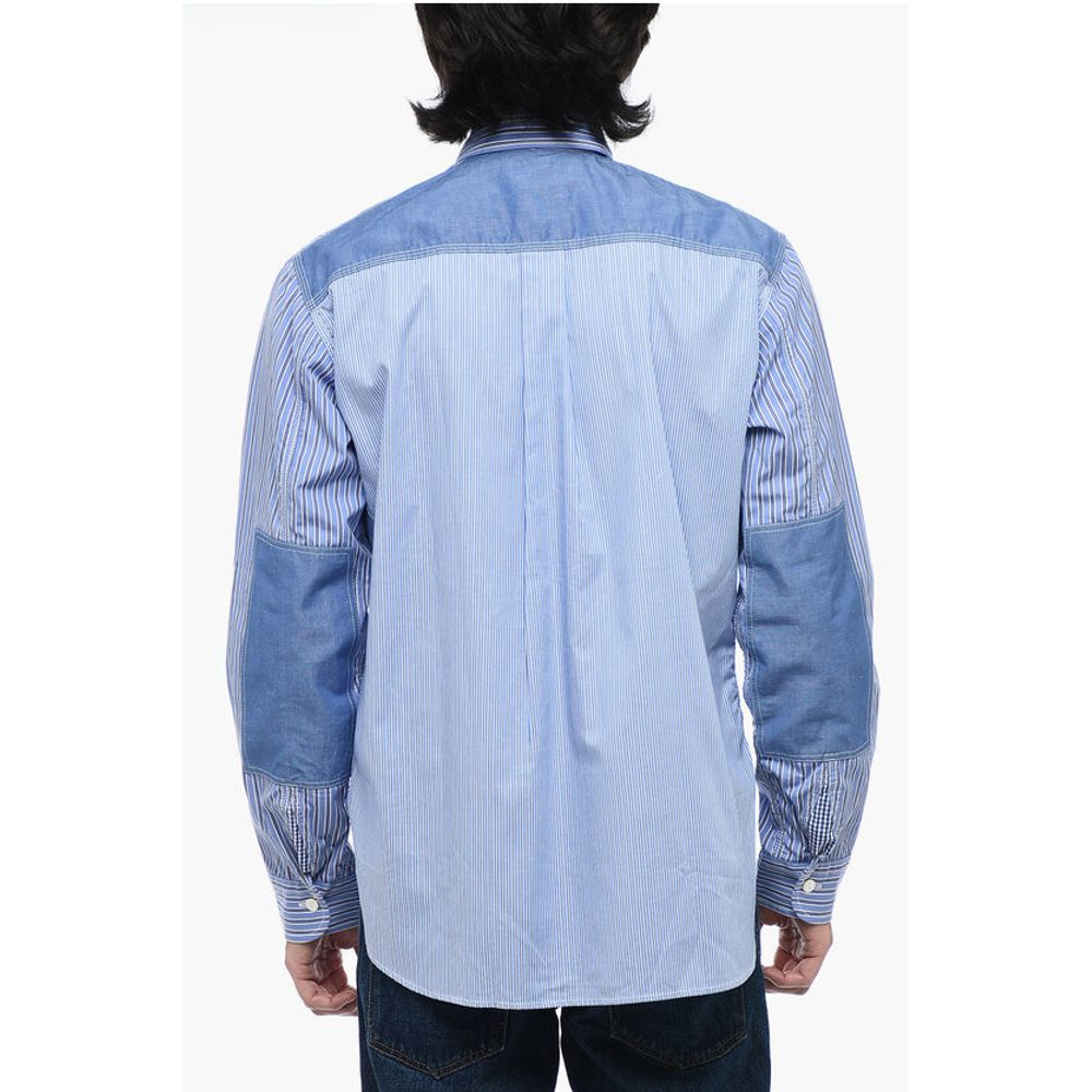 Junya Watanabe Striped Oversized Shirt with Pop Art Patch