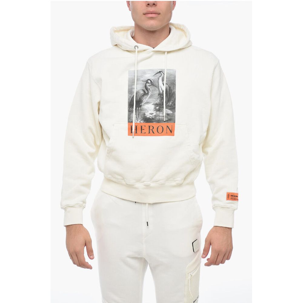 Heron Preston Brushed Cotton Printed Hoodie