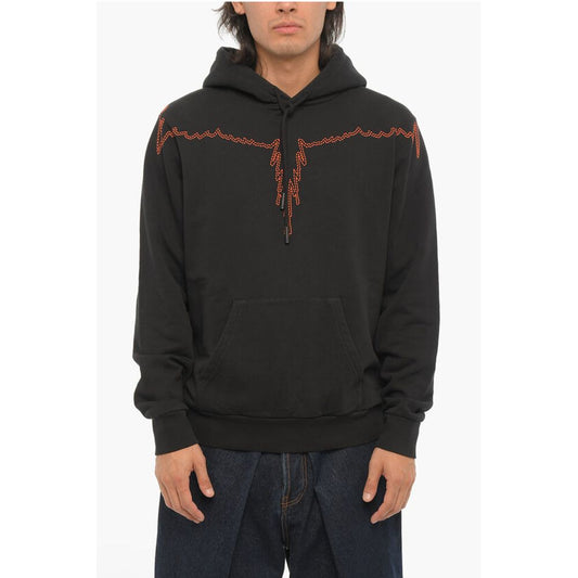 Marcelo Burlon Brushed Cotton STITCH WINGS Hoodie
