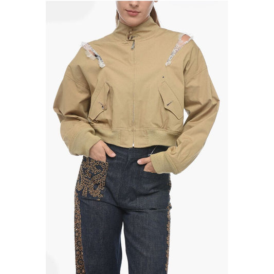 Undercover Bare Back Cotton Bomber Jacket with Cut-outs