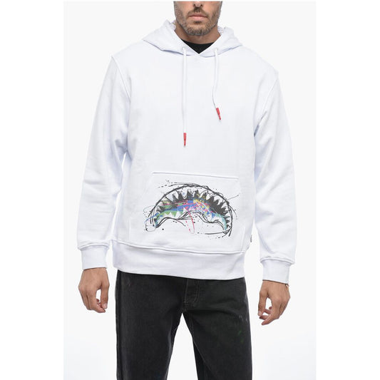 Sprayground Brushed Cotton Hoodie with Contrasting Print
