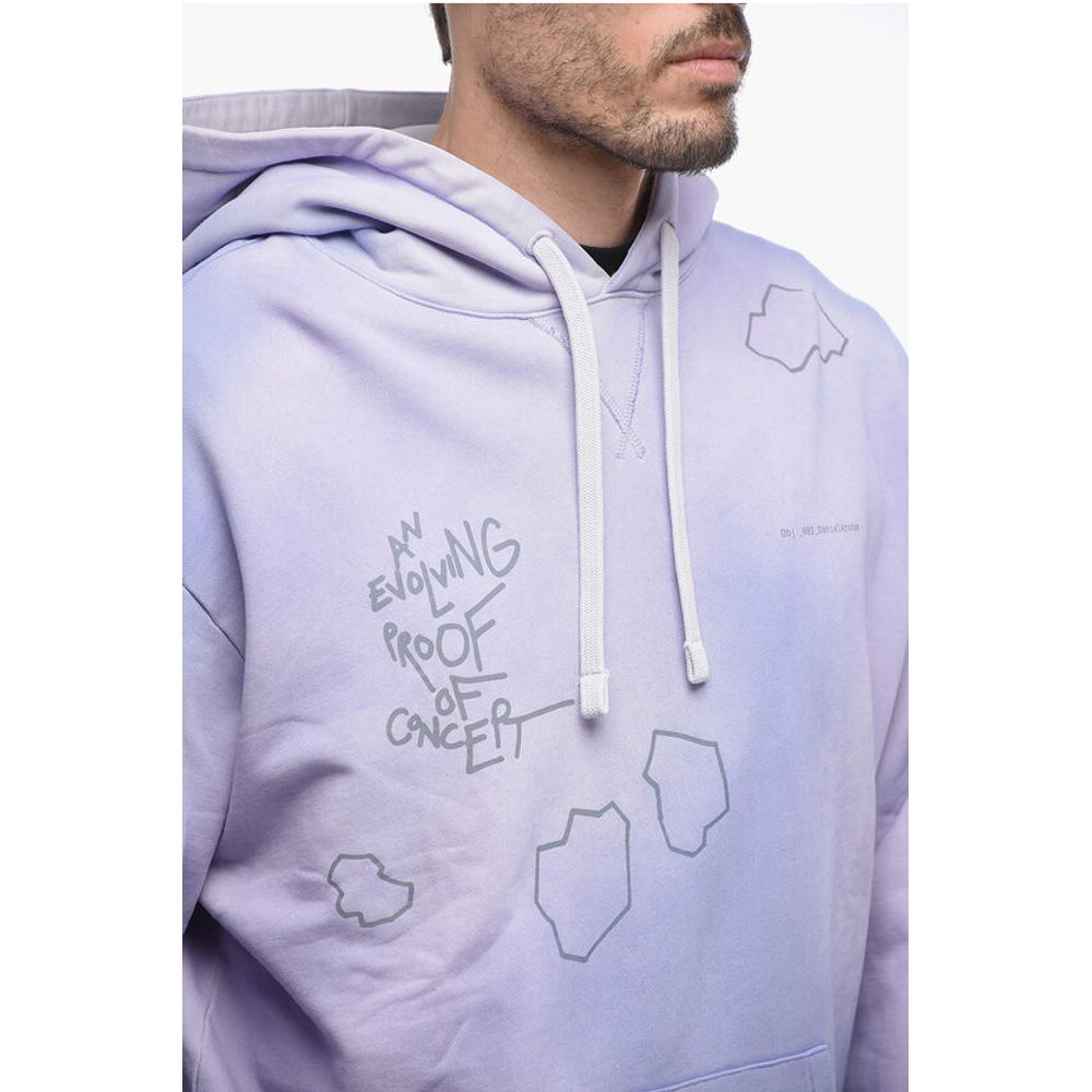 Objects IV Life Printed Faded Effect Hoodie