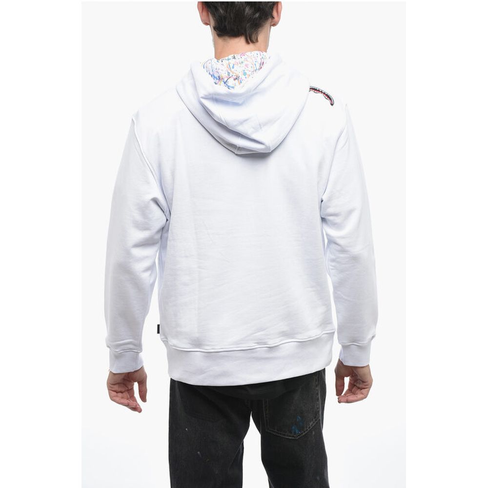 Sprayground Brushed Cotton Hoodie with Contrasting Print