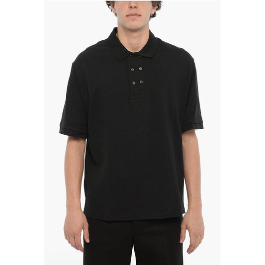 Neil Barrett Piquet Cotton Loose Fit Polo Shirt