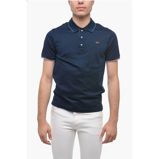 Paul & Shark Cotton Polo Shirt with Colored Buttons