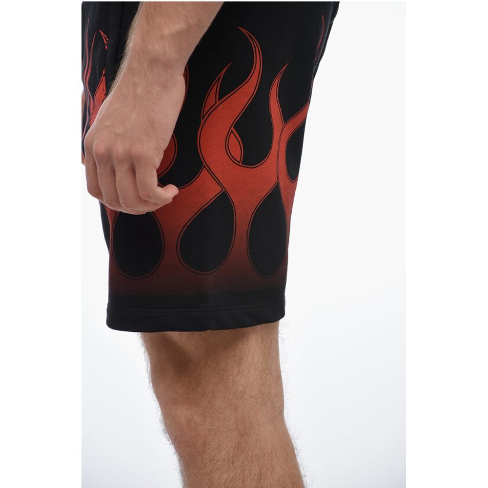Vision of Super Flame Print Brushed Cotton Jogger Shorts