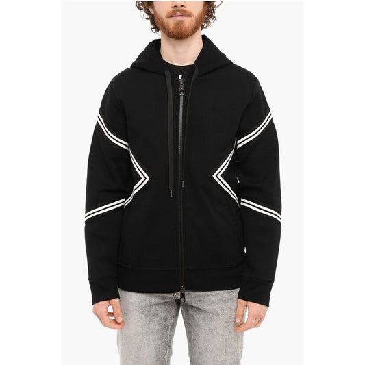 Neil Barrett Neoprene Slim Fit Sweatshirt with Zip Closure