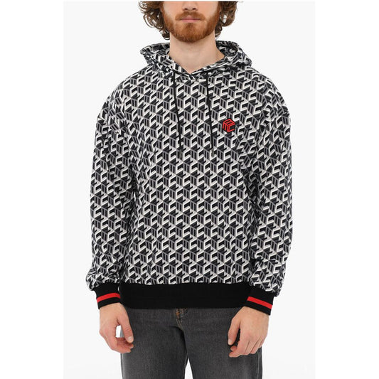 MCM Embroidered Logo Printed Brushed Cotton Hoodie