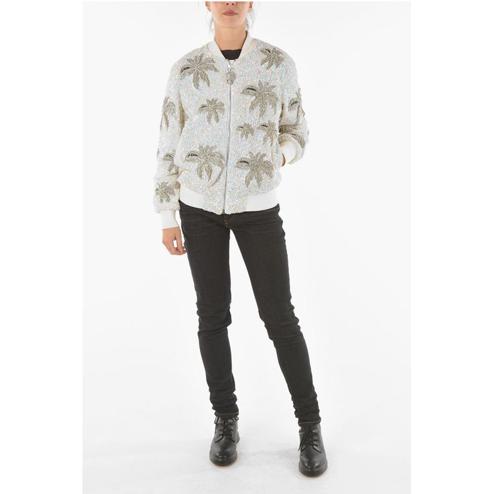 Philipp Plein COUTURE All-Over Sequine and Crystal ALOHA PLEIN Bomber Jack