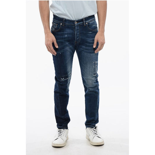 John Richmond Skinny Fit MICK Jeans With Inserts 16 cm