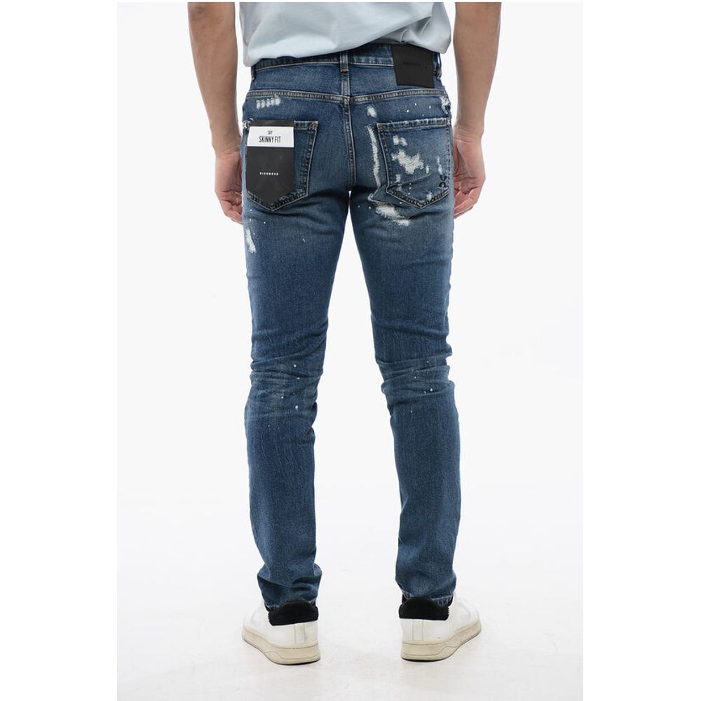 John Richmond Distressed Effect SKY Skinny Fit Jeans 15 cm