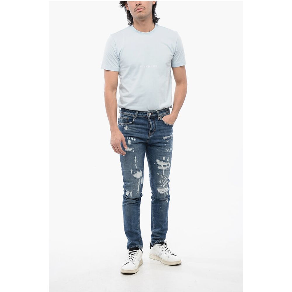 John Richmond Distressed Effect SKY Skinny Fit Jeans 15 cm