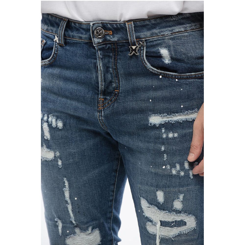 John Richmond Distressed Effect SKY Skinny Fit Jeans 15 cm