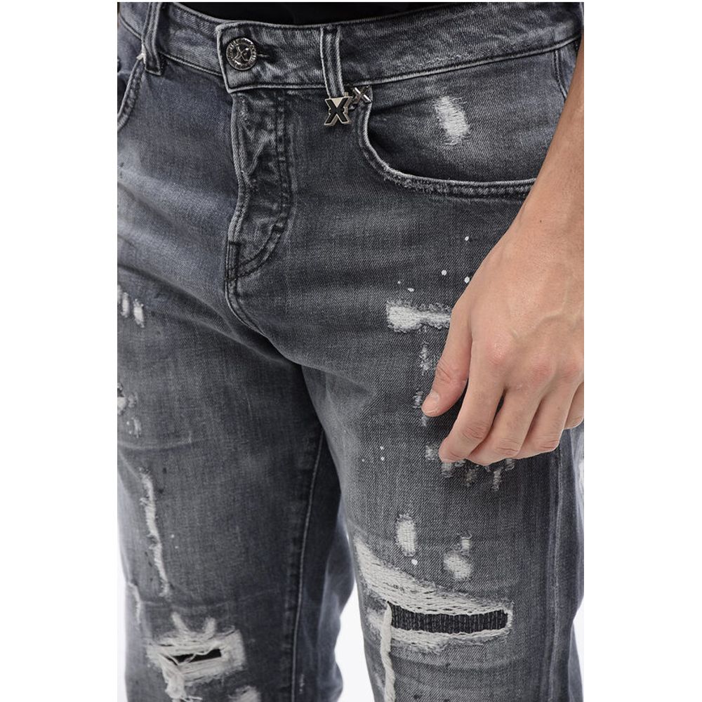 John Richmond Distressed Effect SKY Skinny Fit Jeans 16 cm
