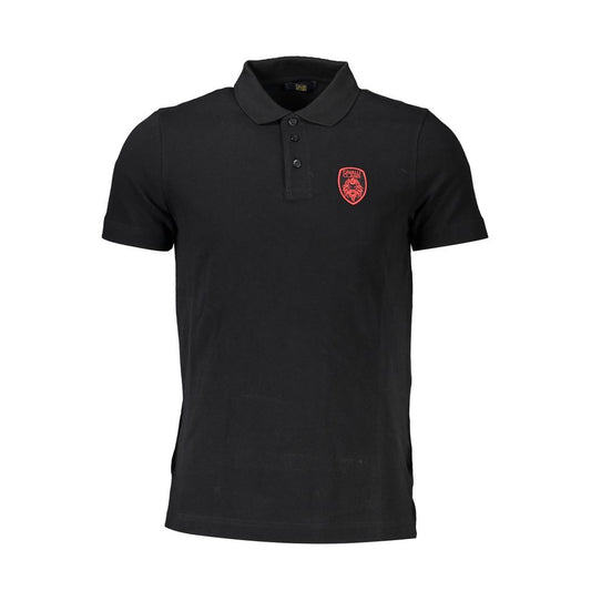 Cavalli Class Črna bombažna moška polo majica