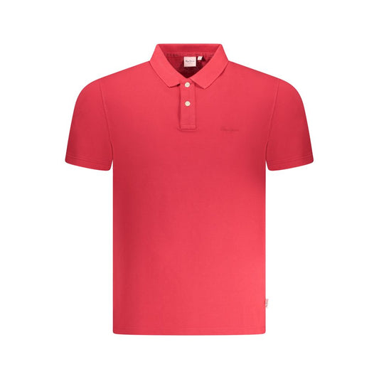 Pepe Jeans Rdeča bombažna moška polo majica