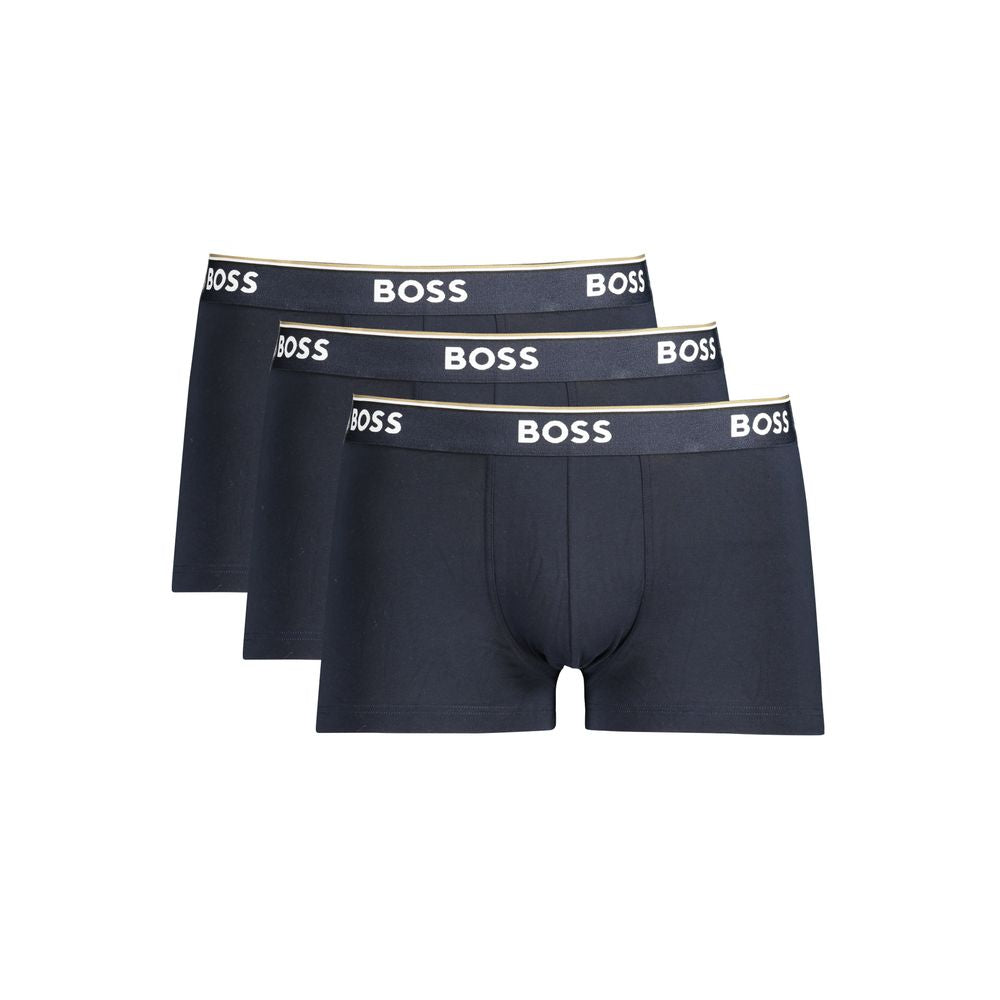 Hugo Boss Modro bombažno moško spodnje perilo Boxer