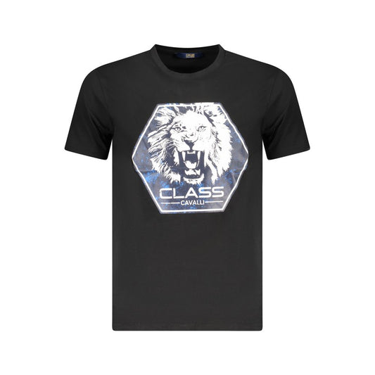 Cavalli Class Black Cotton Moška majica