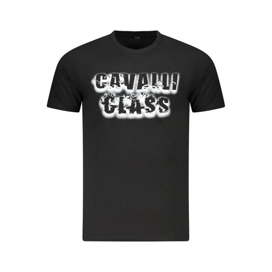 Cavalli Class Black Cotton Moška majica