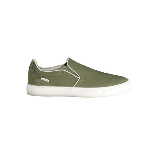 Gas Green Polyester Men Sneaker