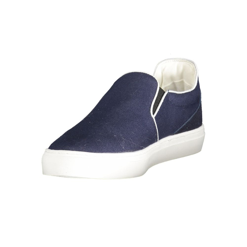 Gas Blue Polyester Men Sneaker