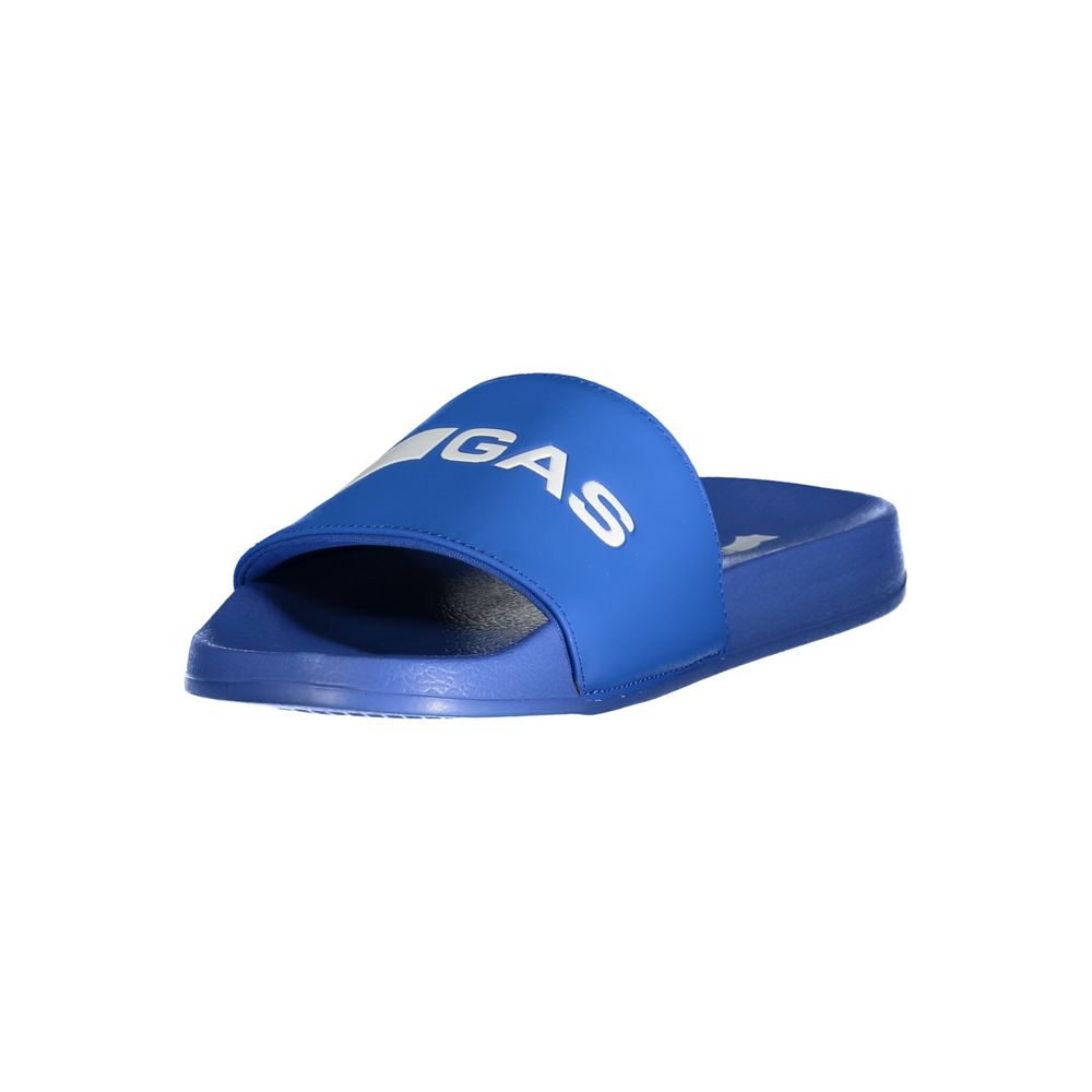 Gas Blue Polyester Men Sandal