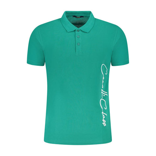 Cavalli Class Zelena bombažna moška polo majica
