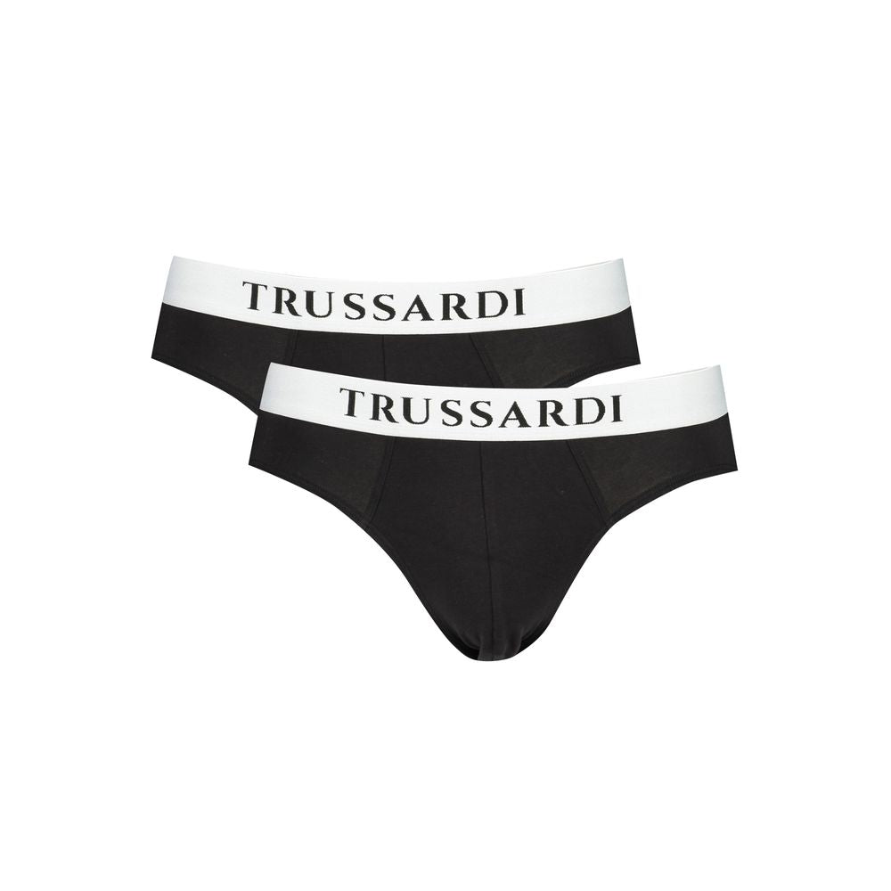 Trussardi Black Cotton Moško spodnje perilo Pack