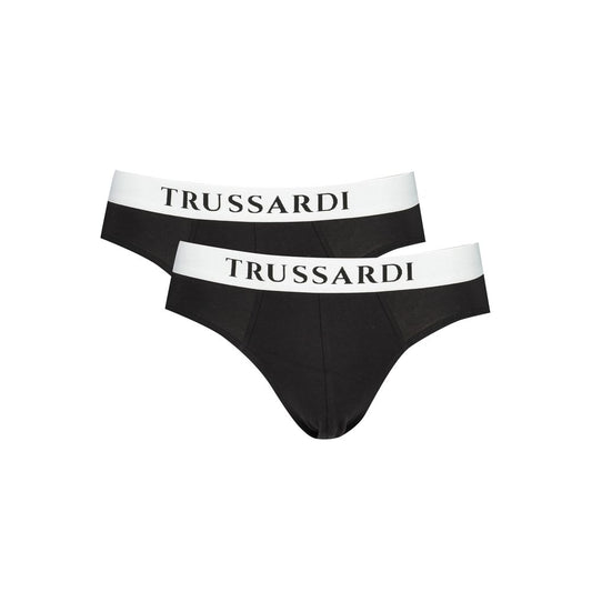 Trussardi Black Cotton Moško spodnje perilo Pack