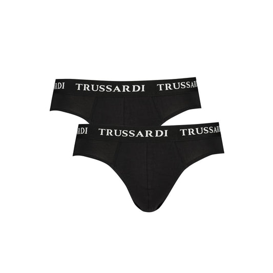 Trussardi Black Cotton Moško spodnje perilo Pack