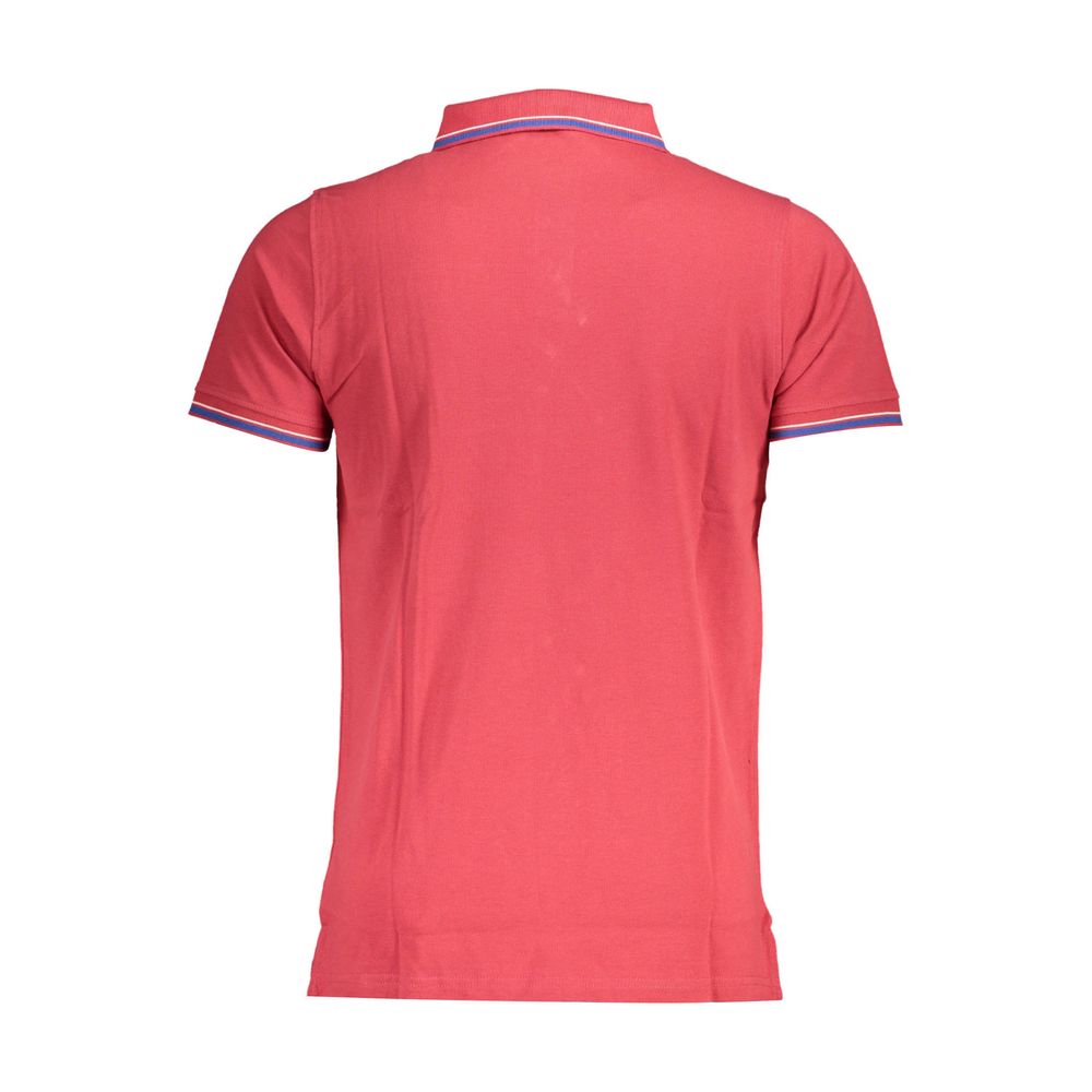 Norway 1963 Rdeča bombažna moška polo majica