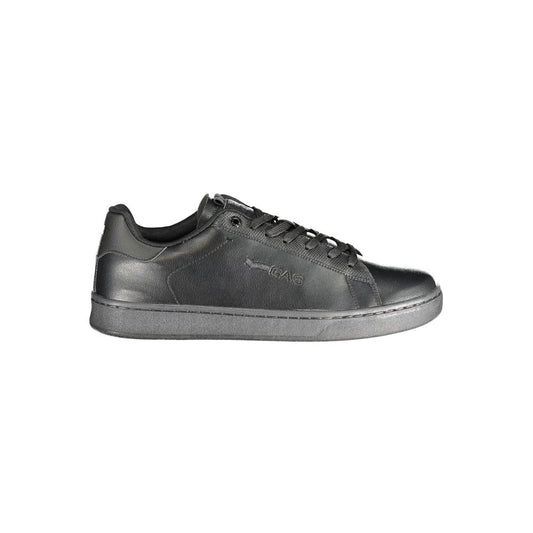 Gas Black Polyester Men Sneaker