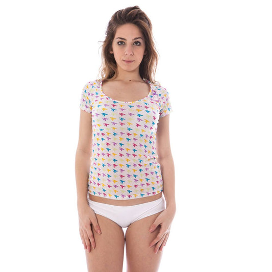 A-Style White Nylon Unisex T-Shirt