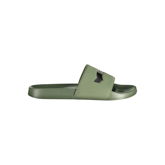Gas Green Polyester Mens Sandal