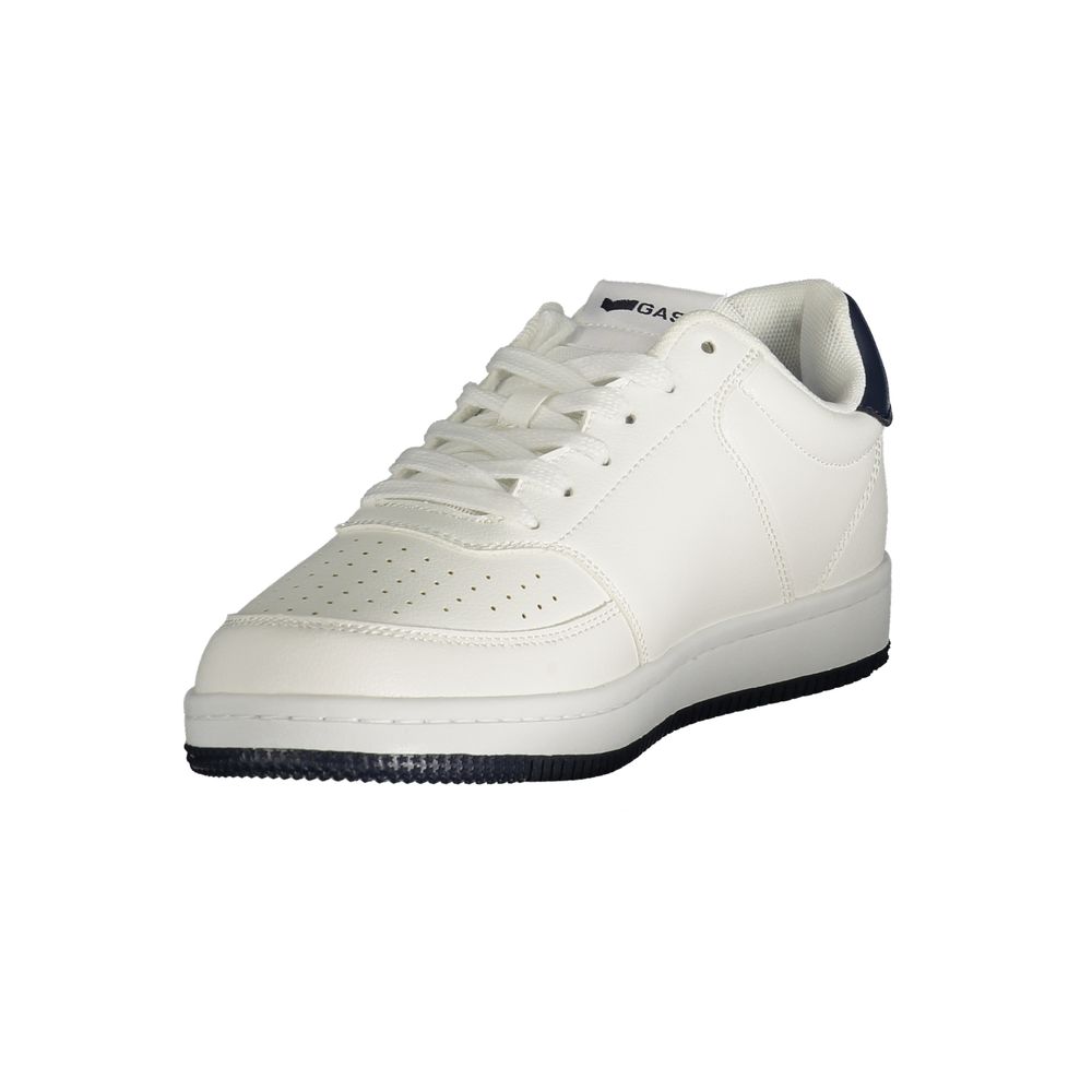 Gas White Polyester Men Sneaker