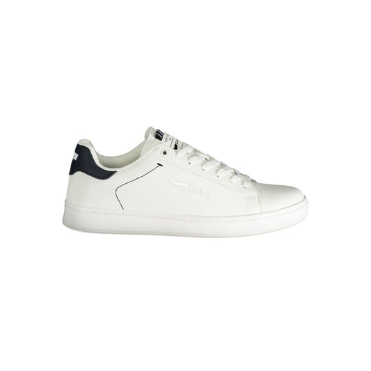 Gas White Polyester Men Sneaker