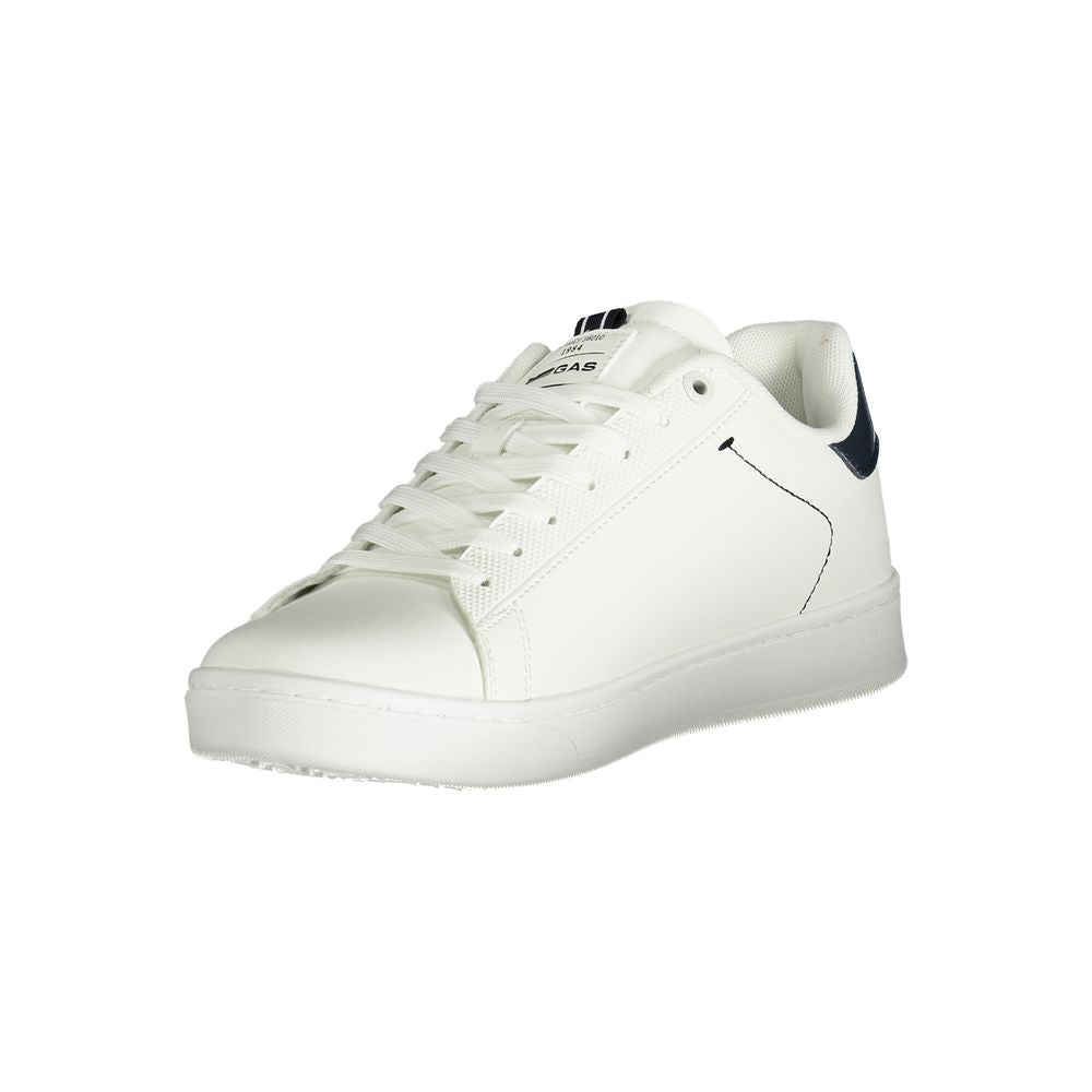 Gas White Polyester Men Sneaker