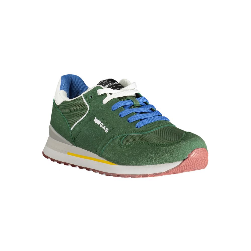 Gas Green Polyester Men Sneaker