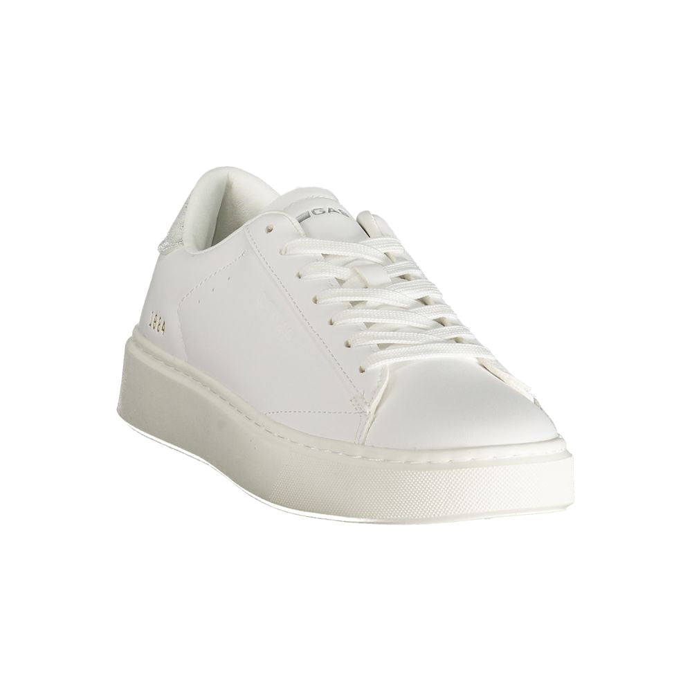 Gas White Polyester Women Sneaker