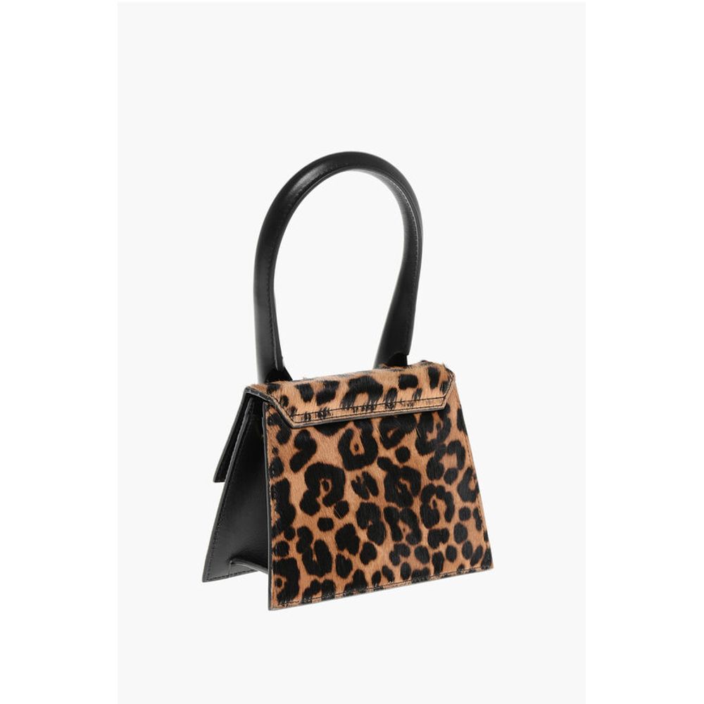 Jacquemus Animal Patterned LE CHIQUITO MOYEN Pony Hair Handbag