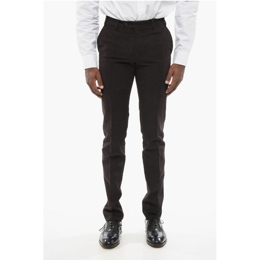 Corneliani Twill Cotton Chinos Pants with Belt Loops