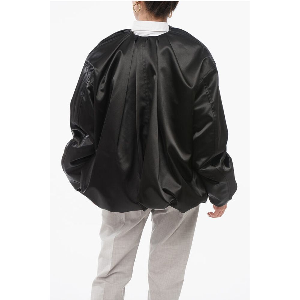 We11done Draped Satin Bomber Jacket