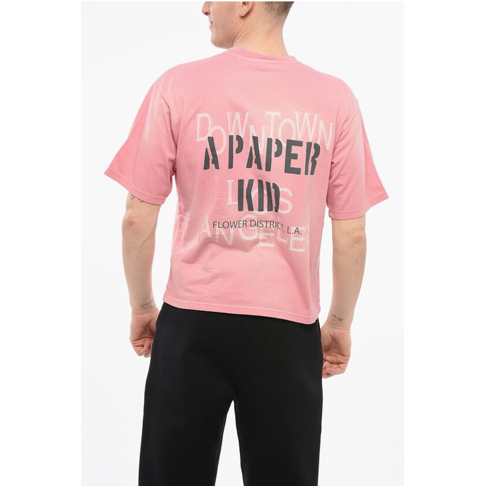 A Paper Kid Back Printed Box-Fit T-Shirt